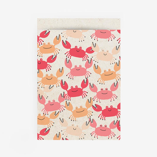 1 pochette en papier crabe pour pochette surprise, emballage cadeau ou pêche à la ligne