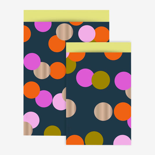 1 pochette en papier gros confettis roses - accessoire décoration fête