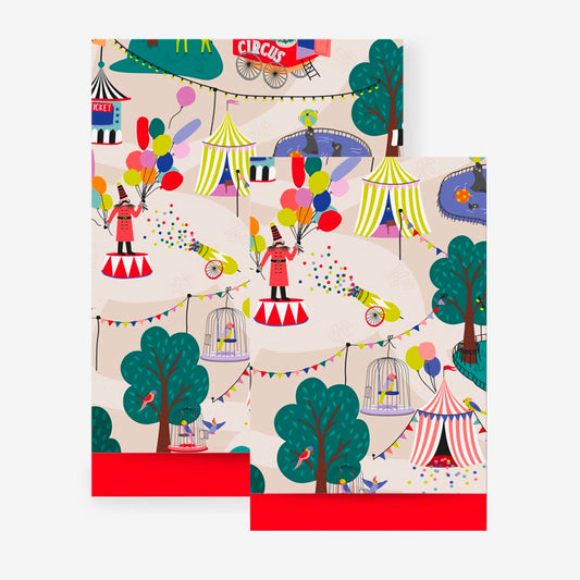 1 pochette en papier cirque : pochette surprise originale enfant