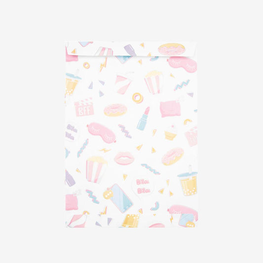8 pochettes pyjama party : petits cadeaux invités pour anniversaire