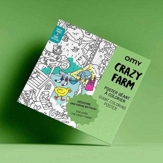 Poster géant à colorier ferme : cadeau anniversaire enfant original