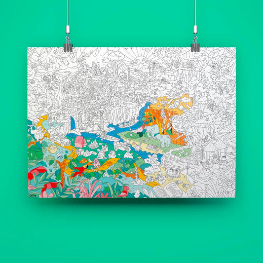 Poster géant jungle : idée cadeau anniversaire enfant