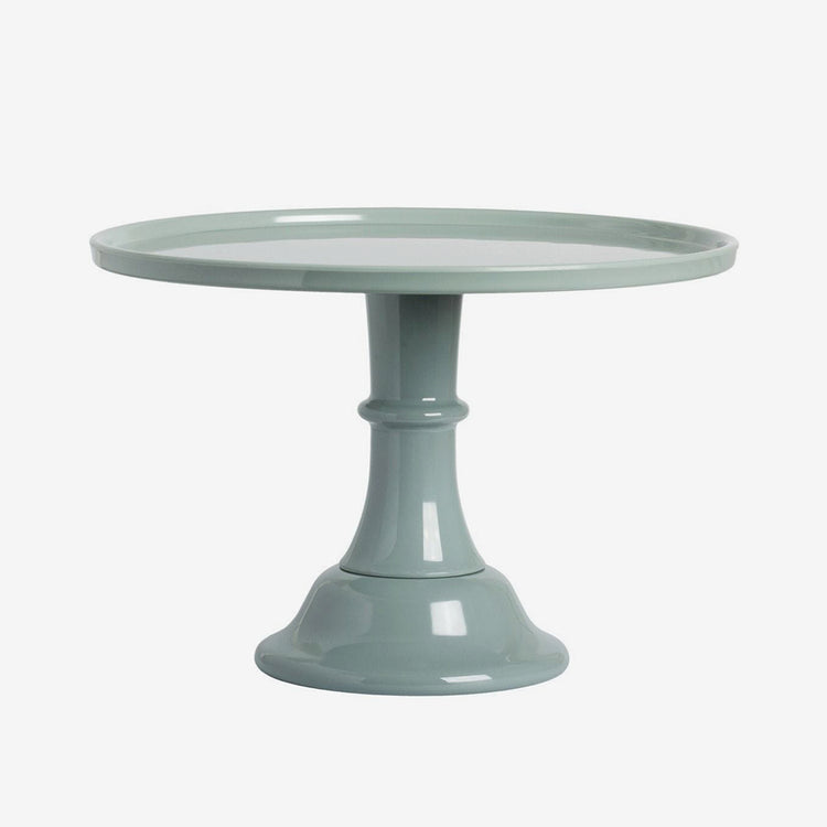 Grand présentoir à gâteau vert sauge : deco de table mariage champetre
