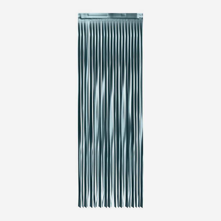 Rideau lamé matte bleu canard : decoration fete chic et originale