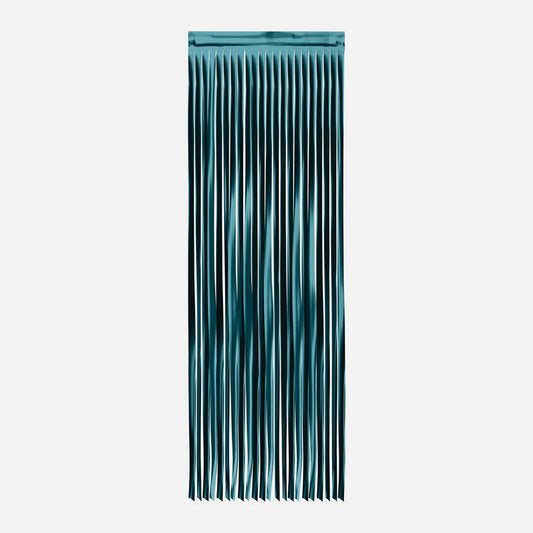 Rideau lamé matte Bleu pétrole : decoration fete chic et originale