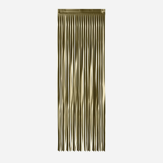 Rideau lamé matte Bronze : decoration fete chic et originale