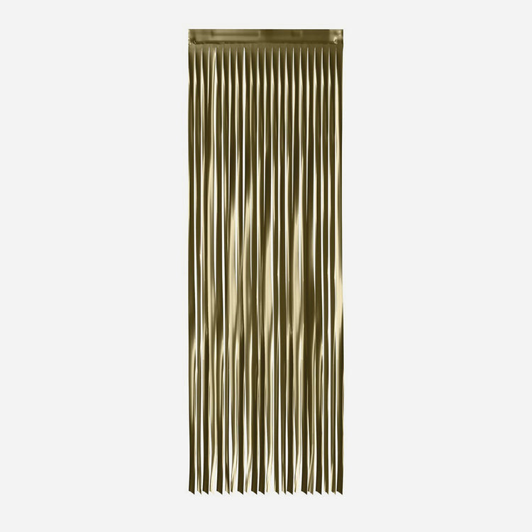 Rideau lamé matte Bronze : decoration fete chic et originale