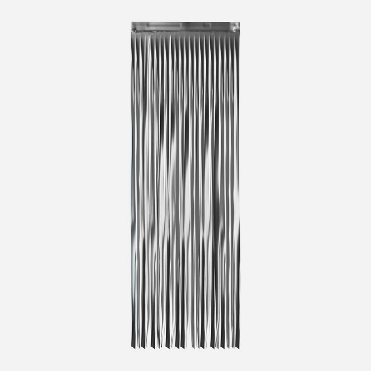 Rideau lamé matte Gris mercure : decoration fete chic et originale