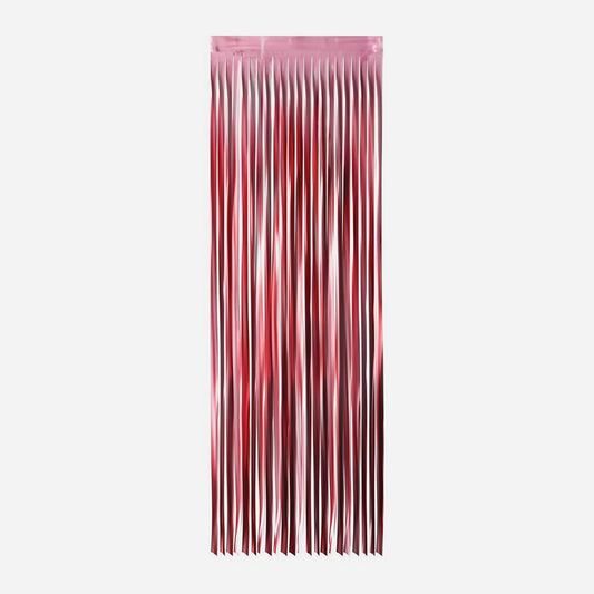 Rideau lamé matte rose : decoration fete chic et originale