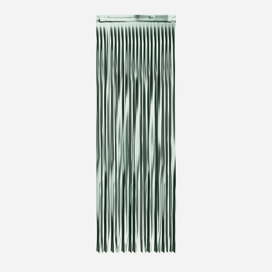 Rideau lamé matte vert sauge : decoration fete chic et originale