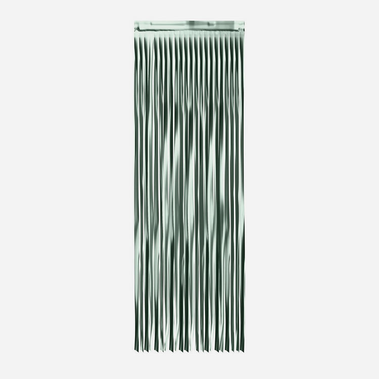 Rideau lamé matte vert sauge : decoration fete chic et originale