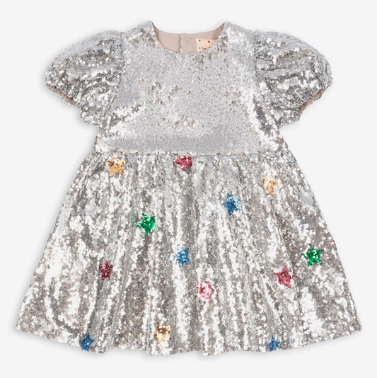 Robe disco étoiles multico : idée cadeau anniversaire enfant