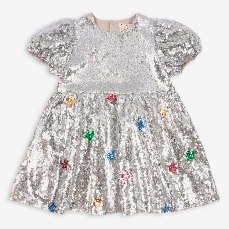 Robe disco étoiles multico : idée cadeau anniversaire enfant