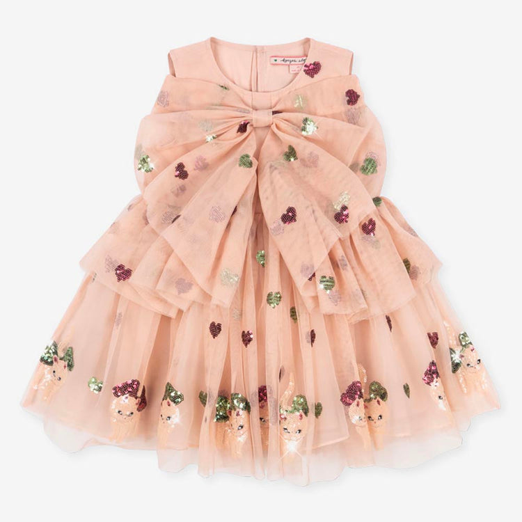 Robe de princesse chats et coeurs : cadeau anniversaire enfant