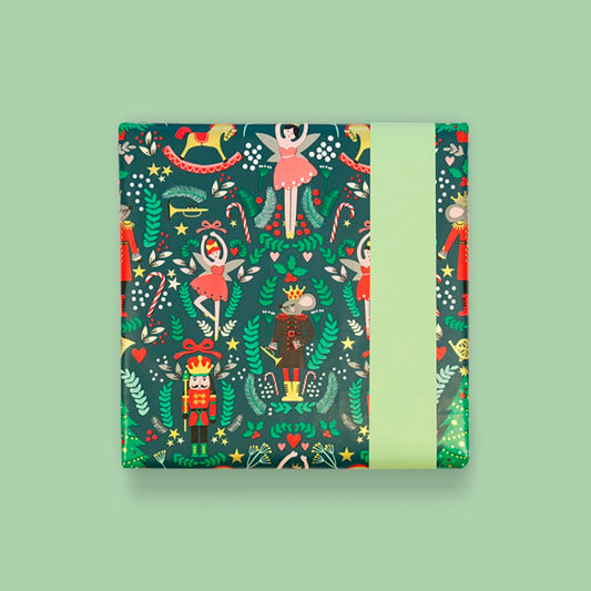 Emballage cadeau de noel : 1 rouleau de papier cadeau casse-noisette