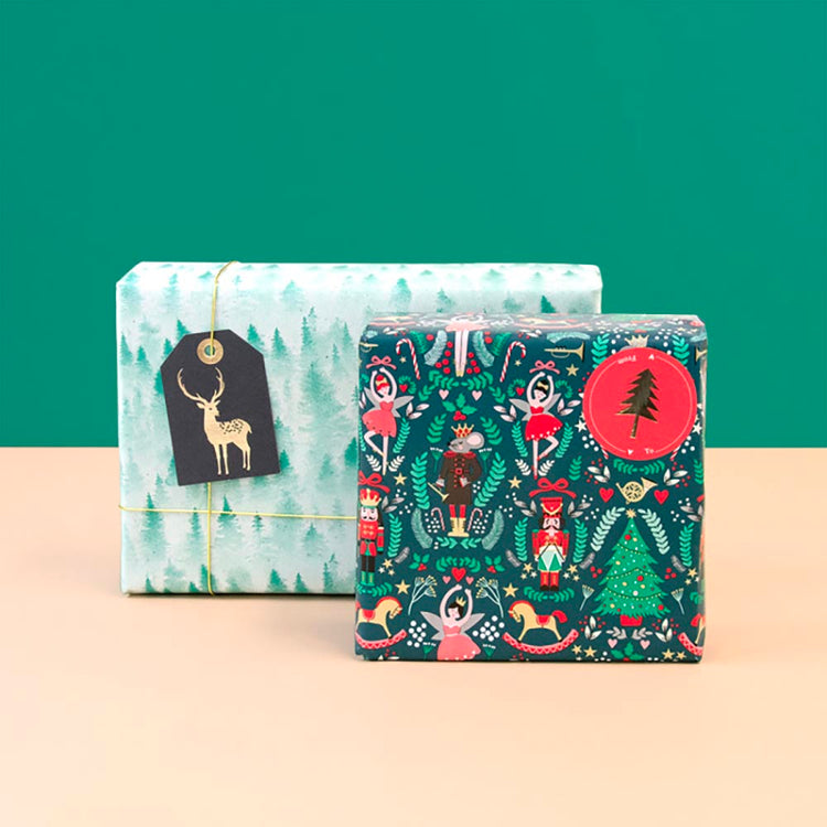 Emballage cadeau noel ou avent : 1 rouleau de papier cadeau casse-noisette