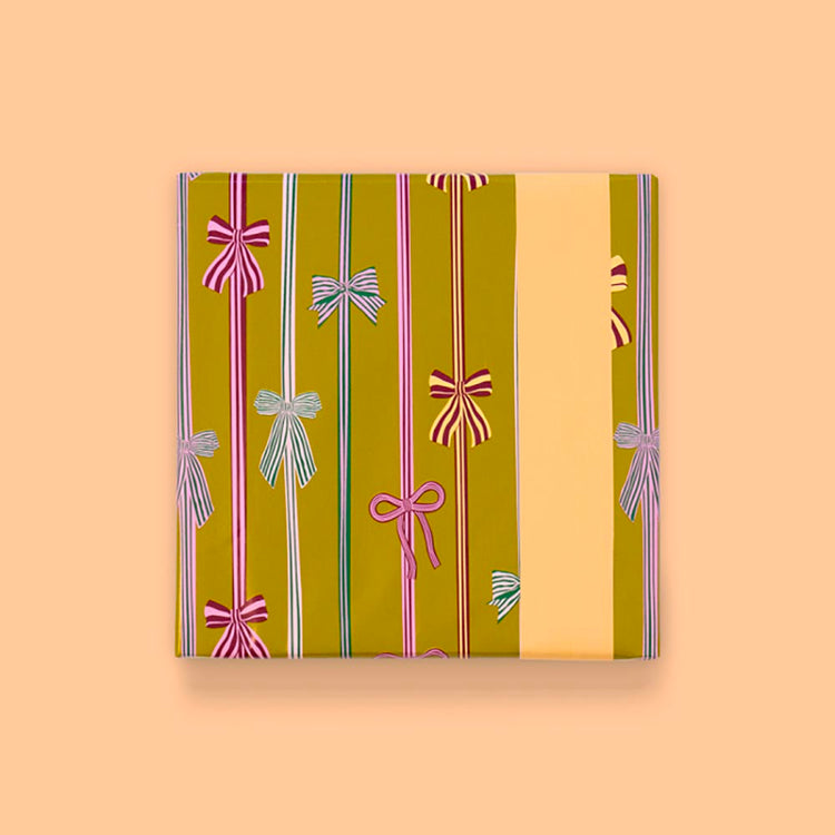 Papeterie : 1 rouleau de papier cadeau noeuds colorés pour anniversaire princesse