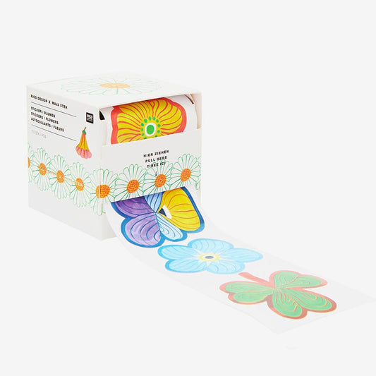 Stickers fleurs colorées pour activité manuelle ou déco