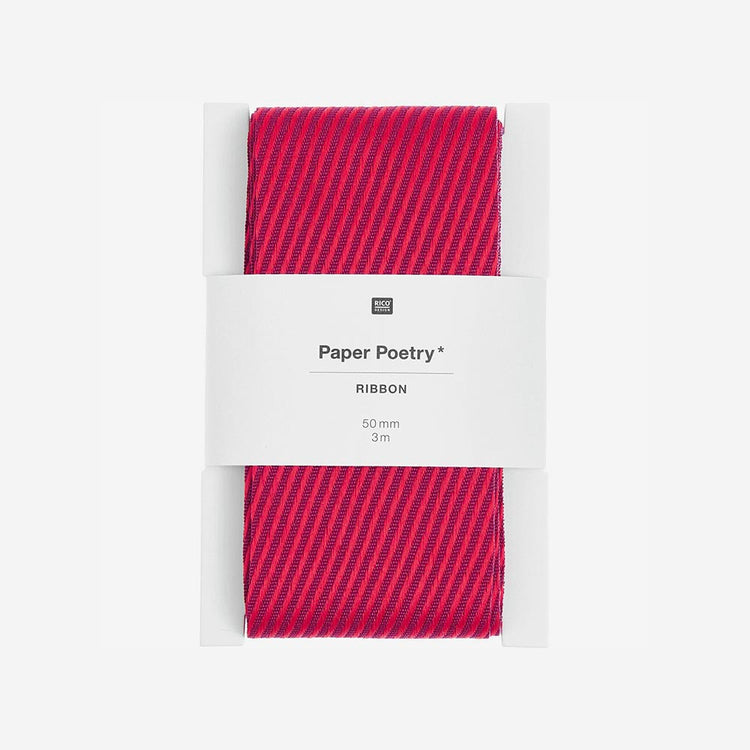 Ruban diagonales bordeaux et rouges : décoration cadeaux de Noël