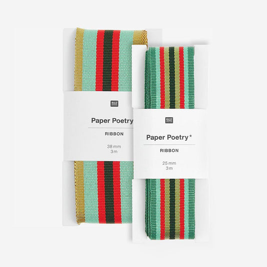 Ruban multi-rayures : décoration cadeau anniversaire