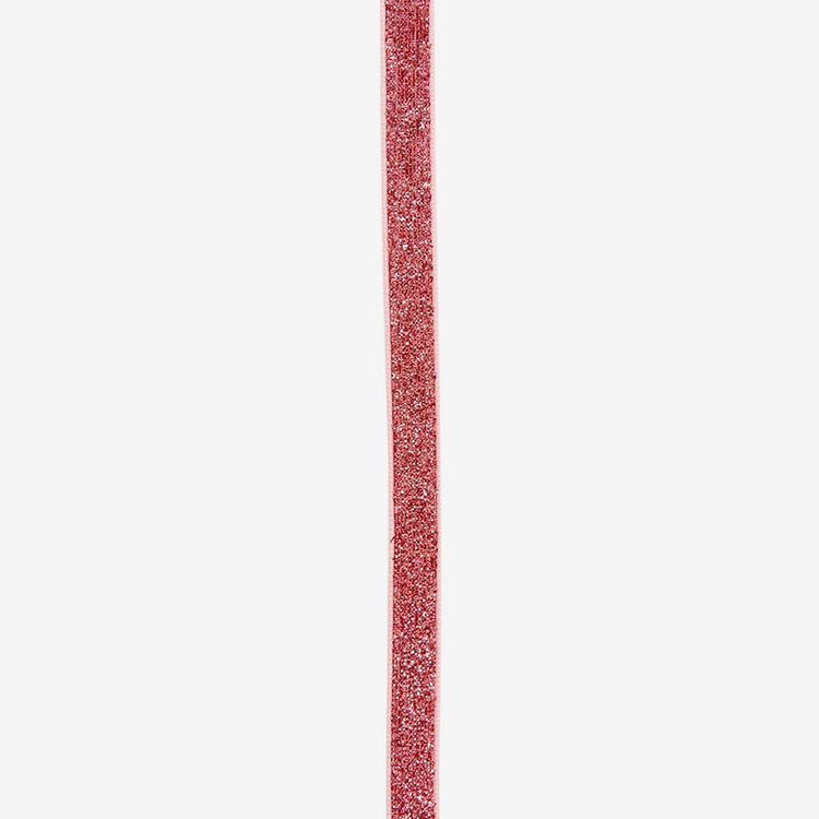 Ruban rose Ă paillettes : accessoire emballage cadeau original