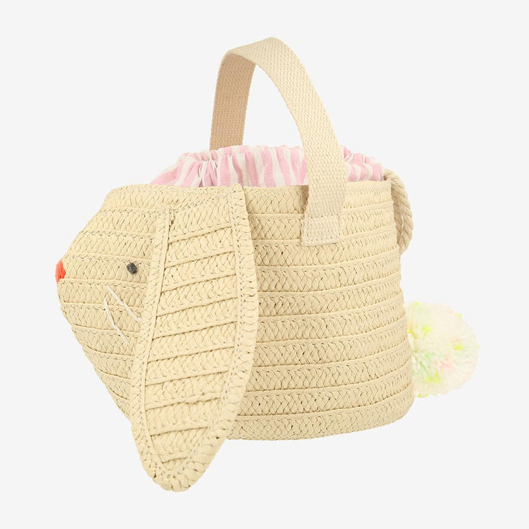 Sac lapin idéal pour ramasser ses chocolats de Pâques