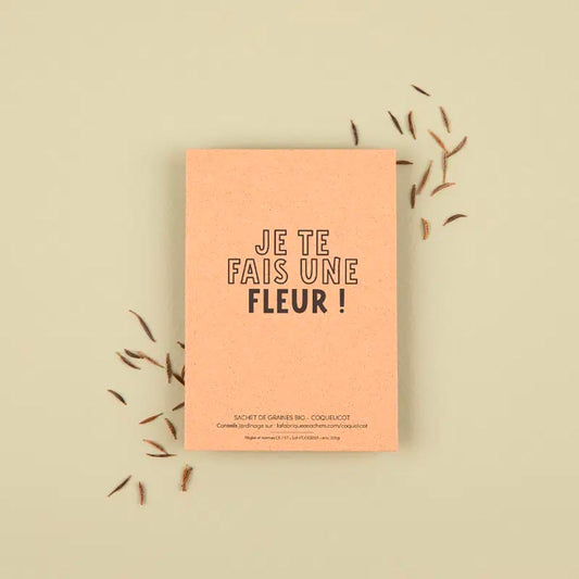 Sachet de graines bio à planter Je te fais une fleur