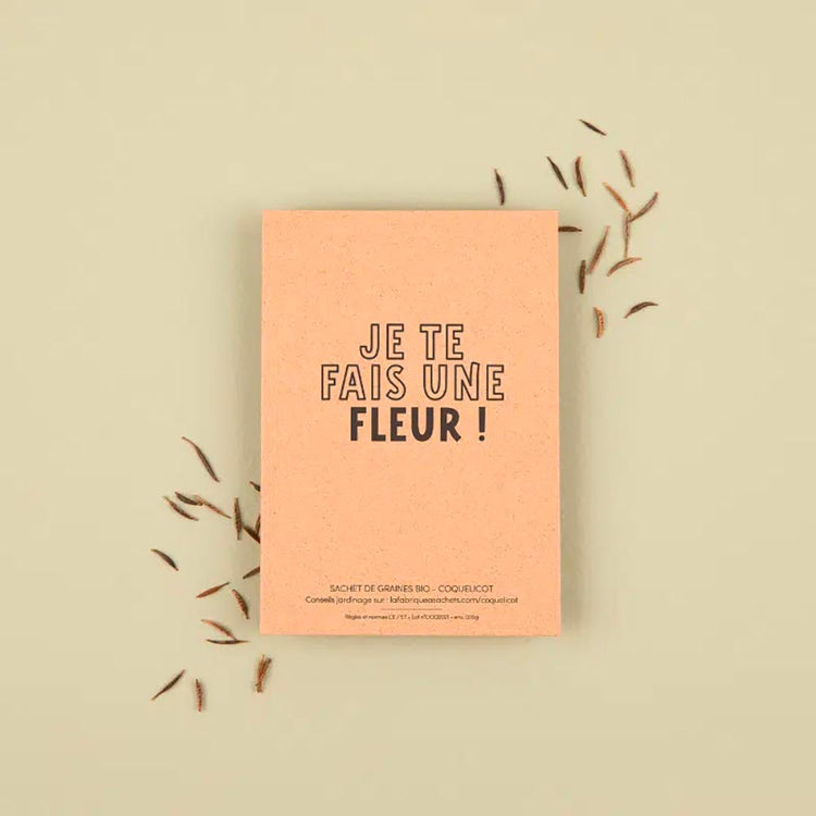 Sachet de graines bio Ă planter Je te fais une fleur