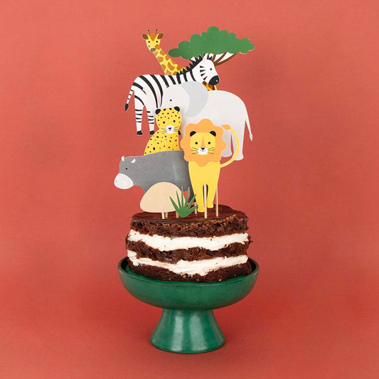 8 toppers safari - Décoration anniversaire et baby shower