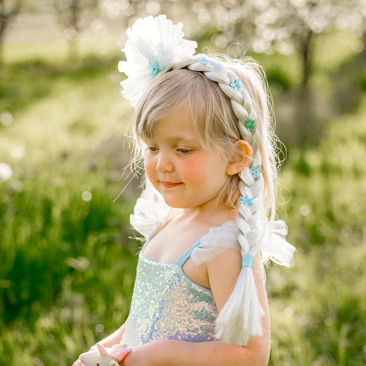 Serre tête Reine des neiges avec tresse - deguisement fille