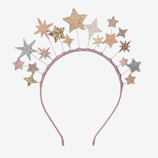 serre-tête étoiles dorées déguisement de fête