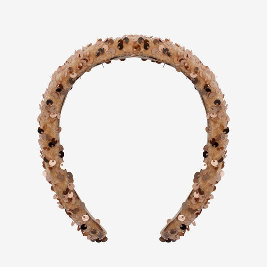 Serre-tête sequins doré : idée cadeau anniversaire enfant