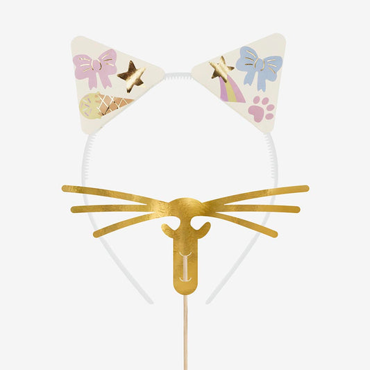 5 serre-têtes et langues de chat : accessoire deguisement fille