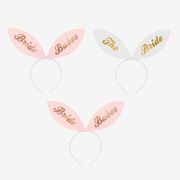 Accessoire EVJF original : 6 serres-têtes team bride pour EVJF