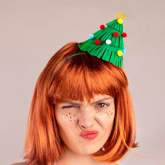 Accessoire de Noël : Serre-tête sapin en feutrine