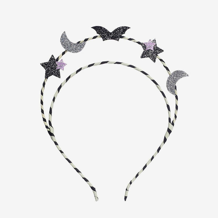 Serre-tête chauve souris à paillettes : déguisement enfant Halloween