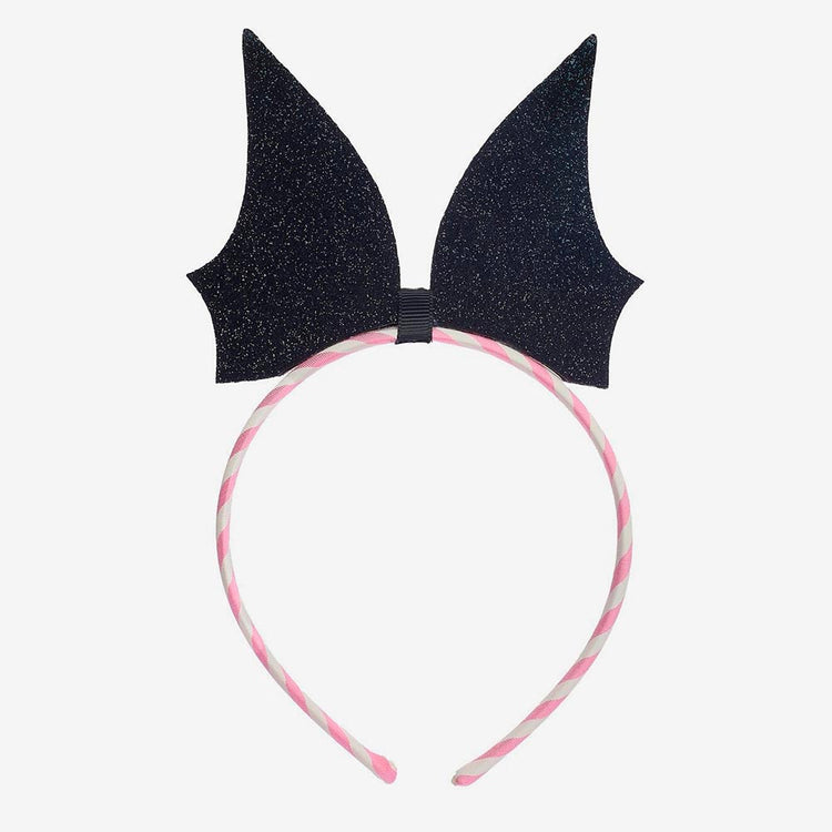 Serre-tĂȘte chauve souris noire : accessoire dĂ©guisement Halloween enfant