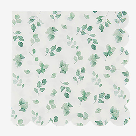 Serviettes feuillage, pour une décoration naturelle et élégante