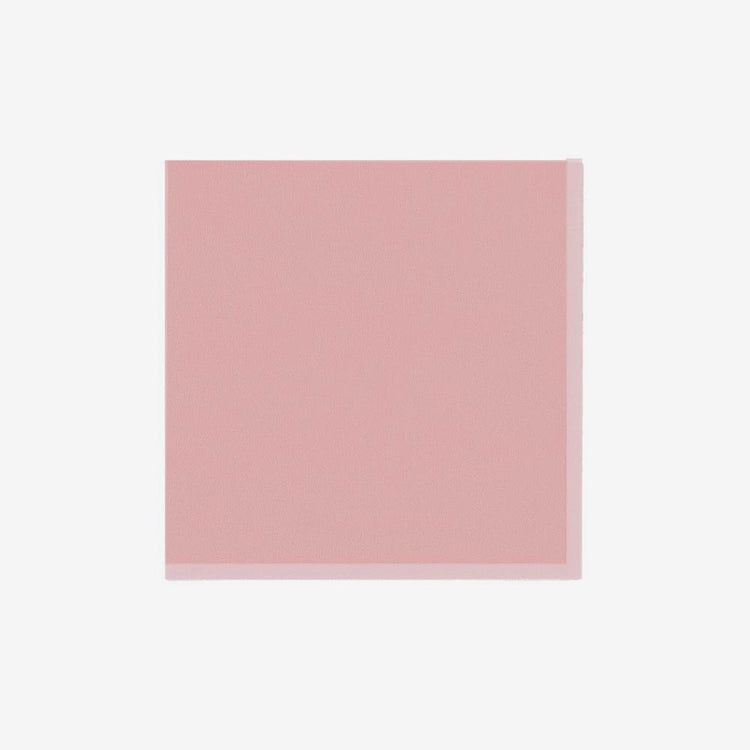 15 serviettes rose poudré et rose, une touche tendre et chic