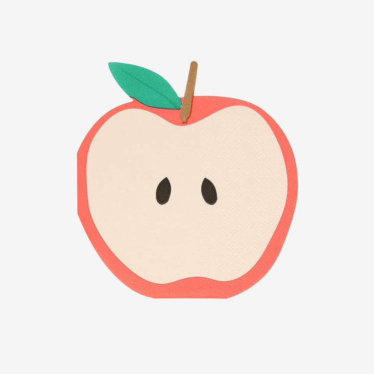 Serviettes en papier pomme, idĂ©ales pour un anniversaire champĂȘtre