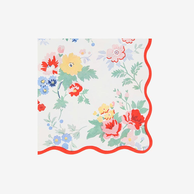 Serviettes en papier grosses fleurs, idéales pour un thème floral