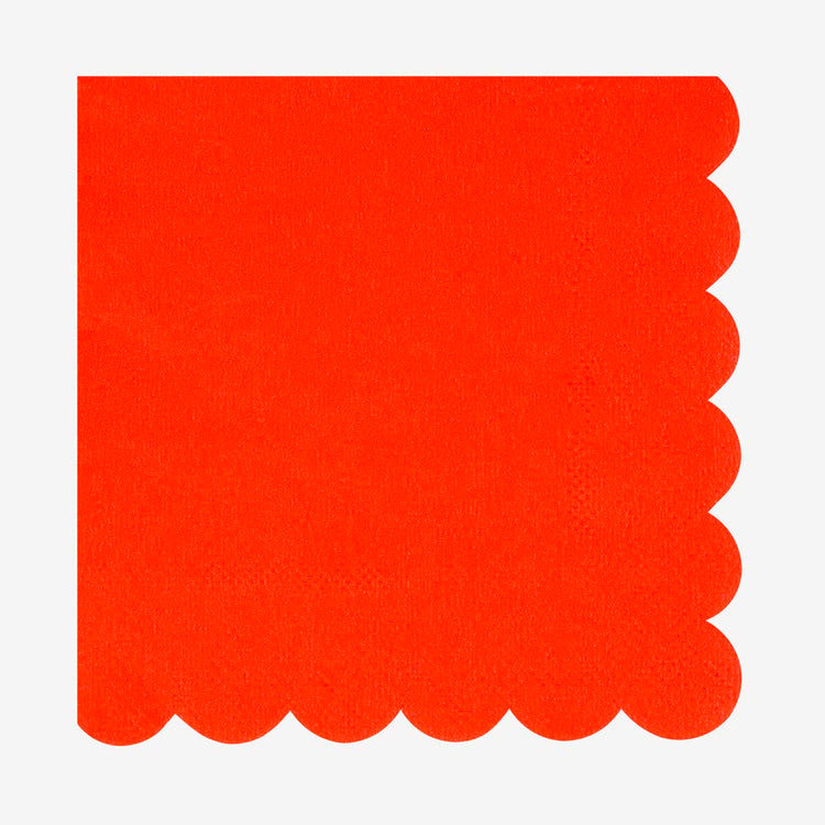 Serviettes papier rouges pour déco colorée et festive