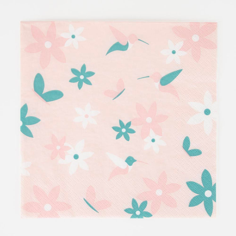 Serviettes en papier pour deco de table anniversaire fille