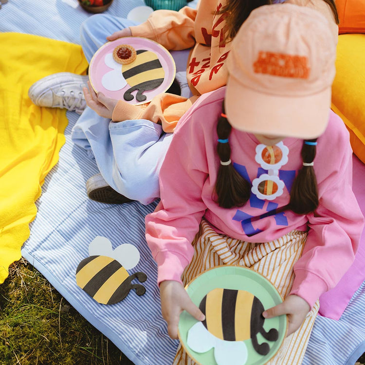 12 serviettes abeilles pour déco nature et joyeuse