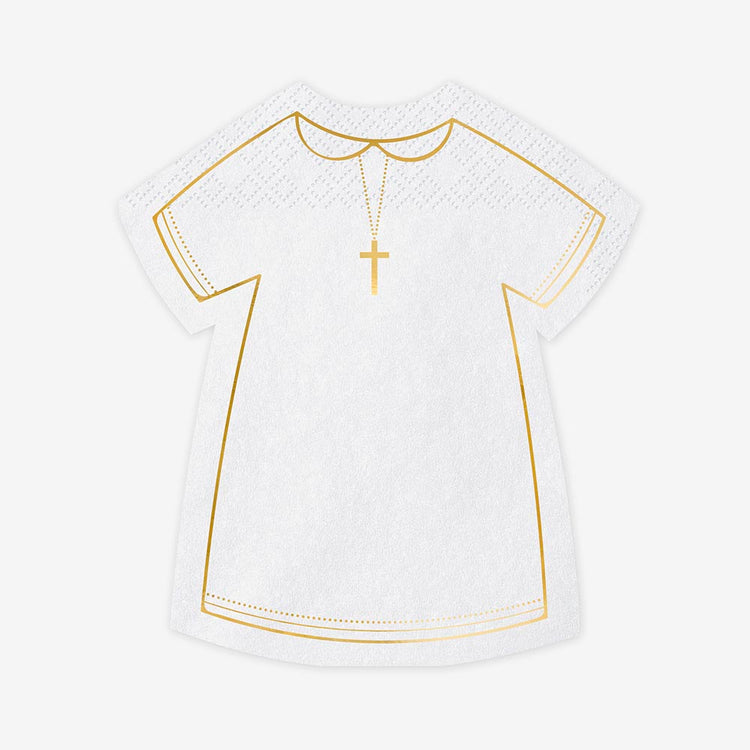 20 serviettes en papier robe pour deco de table Baptême