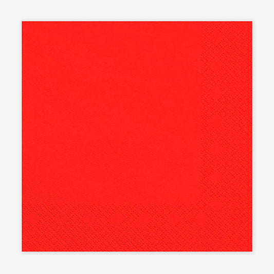 Serviettes rouges : décoration de table