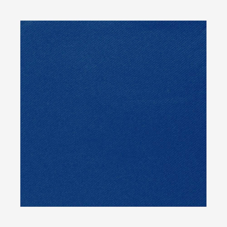 20 serviettes en carton bleues : deco de table baby shower garcon
