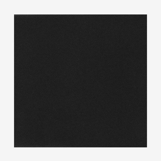 20 serviettes en carton noires : decoration de table halloween