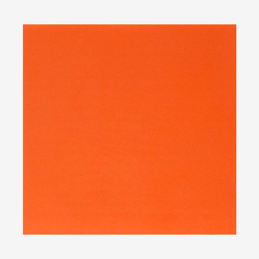 20 serviettes en carton orange : deco de table anniversaire chantier