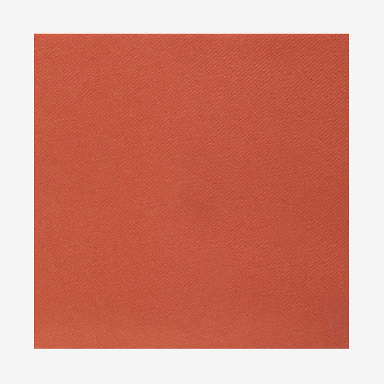 20 serviettes en carton terracotta : deco de table mariage boheme